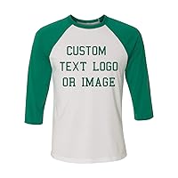 INK STITCH Custom Unisex Deisgn Your Own 3/4 Sleeve Baseball Tshirts Tees