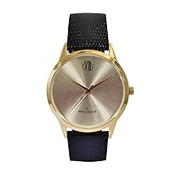 Peugeot Men’s Nude Dial Watch with Black Leather Band
