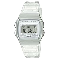 Casio Collection Unisex Digital Watch, White, 38.2 x 35.2 x 8.5 mm, F-91WS-7EF