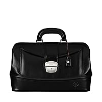 Maxwell Scott - Personalized Unisex Luxury Leather Medical Case Bag for Men or Women - The DonniniS - Black