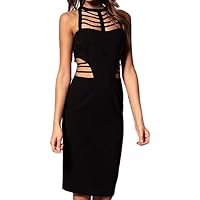 Women's with Front Lined Cut Outs Dress