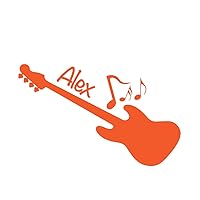 Personalized Name Electric Guitar Vinyl Wall Decal Baby Room Nursery Decor