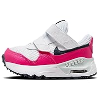 Nike Air Max SYSTM Baby/Toddler Shoes (DQ0286-110, White/Obsidian-Fierce Pink-Pure Platinum) Size 9