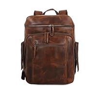 Delta Brown Stylish Genuine Leather Laptop Backpack Shoulder Rucksack trendy Stylish Unisex travelling Bag for Office Bags Men & Women(17 Inch, Brown)