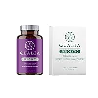 Bundle Qualia Night & Qualia Senolytic, Science-Backed Supplements for Deep Refreshing Sleep and Optimal Cell Repair