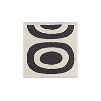 MARIMEKKO Melooni Terry Cotton Washcloth (Charcoal) – Natural Forms Patterned Washcloths – 12 in x 12 in