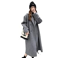 Double Sided Cashmere Coat Women Mid Length Autumn/Winter Korean Loose Sleeve Double Breasted Woolen Outwear