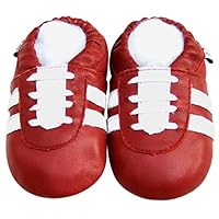 Leather Baby Soft Sole Shoes Boy Girl Infant Children Kid Toddler Crib First Walk Gift Sport Red