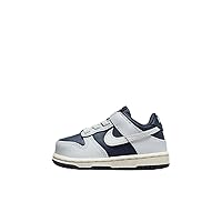 Nike Dunk Low Baby/Toddler Shoes (FB9107-002, Football Grey/Midnight Navy/Summit White)