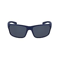 Men's N2239S Polarized Rectangular Sunglasses, Matte Navy, One Size