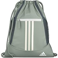 adidas Unisex Alliance 2 Sackpack, Silver Green/White, One Size