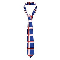 Flag Of Monaco Print Novelty Men'S Neckties Fashionable Funny Skinny Ties For Weddings, Business,Parties