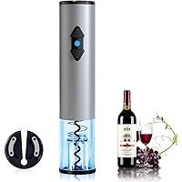 Bottle openers Electric Wine Opener Automatic Cordless Wine Bottle Opener kit with Foil Cutter (Batteries not Included) (Color : Silver)-Silver