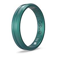 Enso Rings Thin Contour Silicone Ring – Stackable Multi Color Unisex Wedding Engagement Band – Thin Minimalist Band – 4.70mm, 1.83mm Thick