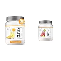 Isopure Whey Protein Isolate Powder Bundle with Pineapple Orange Banana and Watermelon Lime Flavors, 16 Servings Each