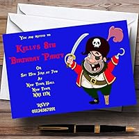 Blue Pirate Personalized Children's Party Invitations