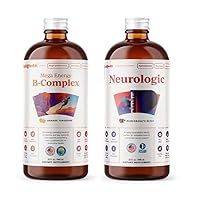 LIQUIDHEALTH B Complex Liquid Energy Boost Vitamins and Neurologic Brain Booster Liquid Concentration Alertness Mental Clarity