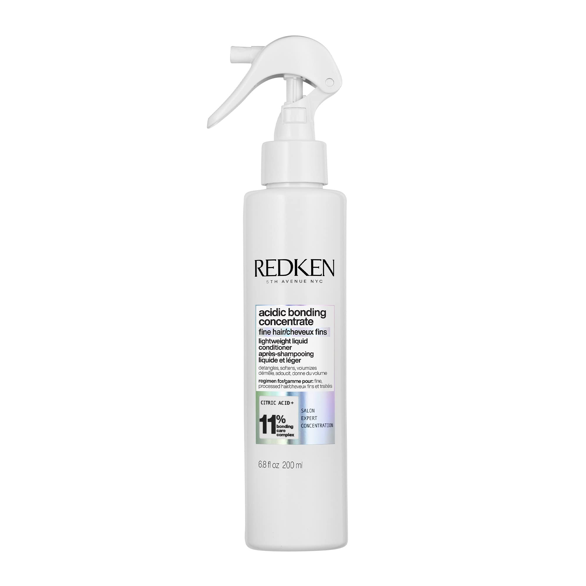 Redken Bonding Lightweight Liquid Conditioner for Damaged Hair Repair | Volumize & Condition | Acidic Bonding Concentrate | Sulfate-Free Spray Conditioner | For Fine or Thin Hair