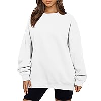AUTOMET Womens Sweatshirts Hoodies Fleece Crewneck Oversized Pullover Sweaters Casual Soft Fall Fashion Outfits Clothes 2024