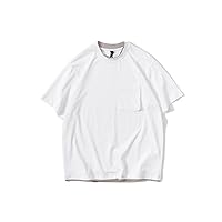 通用 Men's T-Shirt Short Sleeve Stacked Fake Two Pieces Solid Color Loose Large Size Summer Short Sleeve