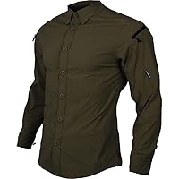 EMERSONGEAR Blue Label Zip Triple Tech Tac-Shirt,Quick Dry Wrinkle Free Travel Shirts Outdoor Long Sleeve Button Down Shirt