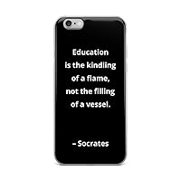 Education is The kindling of a Flame, not The Filling of a Vessel. – Socrates. Wear Your Philosophy. by Ruth's prints. Black iPhone Case iPhone 6 Plus / 6s Plus