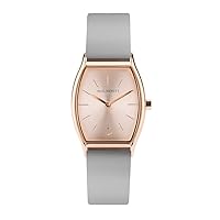 PAUL HEWITT Modern Edge Line Rose Sunray - Stainless Steel Watch for Women in Rosegold with Graphite Leather Strap, Rose Dial