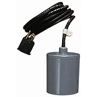Little Giant RFSN-9 115-Volt, Maximum 13-Amp - 1/2 HP, Pump Down Piggyback Tethered Float Switch for Pond, Sump, Sewage or Effluent Systems, 15-Ft. Cord, Grey, 599117