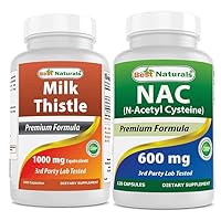 Best Naturals Milk Thistle Extract 1000mg & NAC - N Acetyl Cysteine 600 mg