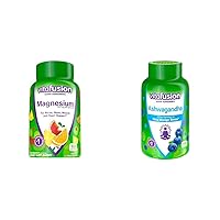 Magnesium Gummy Supplement, 60ct & Vitafusion Ashwagandha Gummies, 60 Count