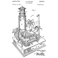 1953 - Toy Lighthouse - A. A. Martinez - Patent Art Magnet