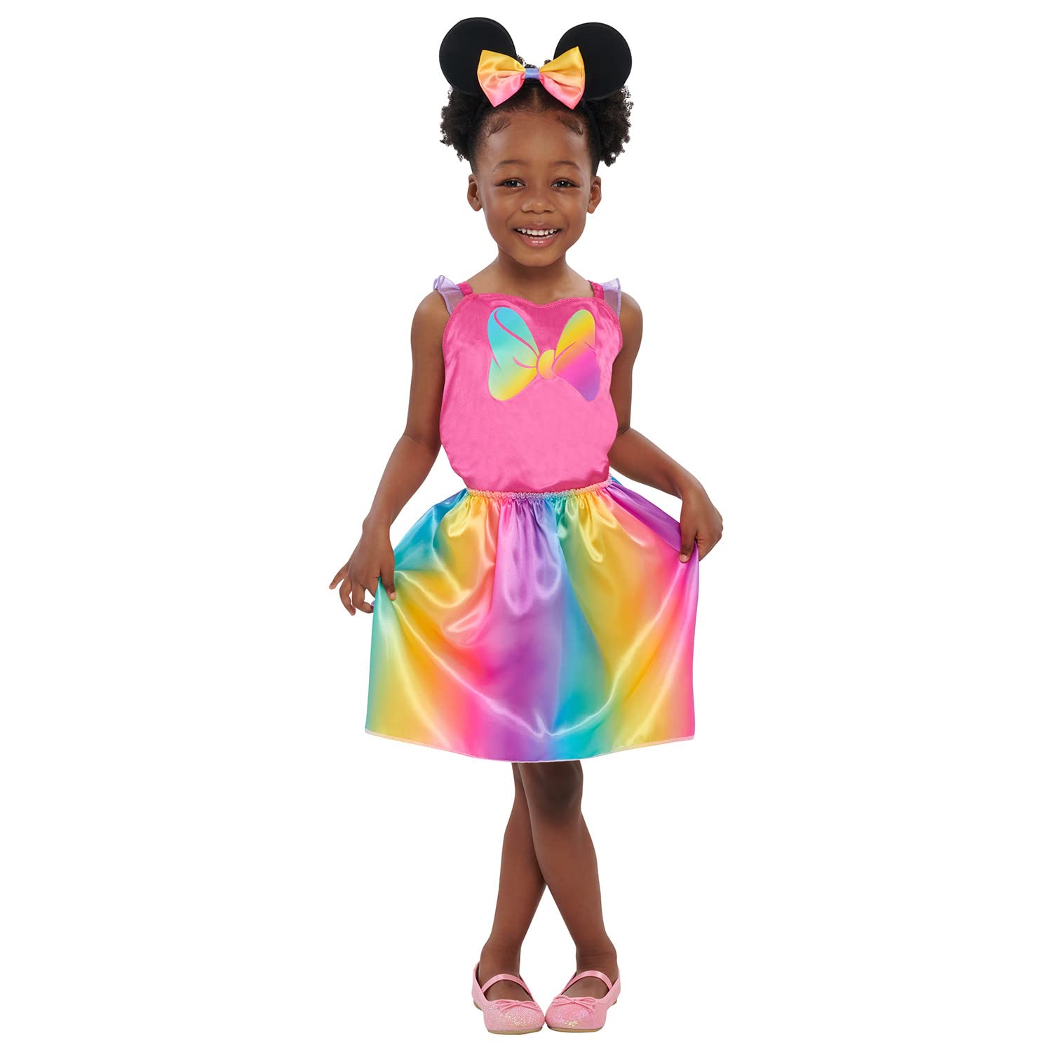 Disney Junior Minnie Mouse Bowdazzling Dress-Up and Pretend Play Trunk, Fits Sizes 4-6X, Kids Toys for Ages 3 Up, Amazon Exclusive