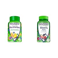MultiVites Gummy Multivitamins for Adults with 12 Vitamins and Minerals & Adult Gummy Vitamins for Men, Berry Flavored Daily Multivitamins for Men with Vitamins A