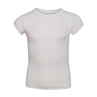Rabbit Skins Toddler Fine Ribbed Crewneck Jersey T-Shirt, White, 4T