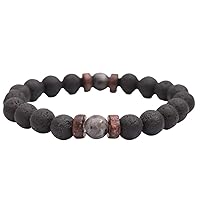 Bracelets for Men Women Women Volcanic Bracelet Beads Natural Stone Rocks Men Bangle Yoga Bracelets