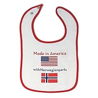 Cute Rascals Toddler & Baby Bibs Burp Cloths Made in America with Norwegian Parts Cotton
