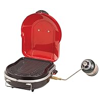 Coleman Fold N Go Propane Grill, Portable & Lightweight Grill with Push-Button Starter, Adjustable Burner, Built-In Handle, & 6,000 BTUs of Power for Camping, Tailgating, Grilling