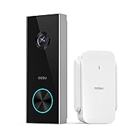 Doorbell Camera Wireless, Battery-Powered Video Doorbell with Chime, 2K Resolution, No Monthly Fees, 166° Ultra Wide Angle, 180-Day Battery Life, AI Detection, Work with Alexa & Google Assistant