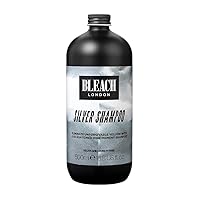 BLEACH LONDON Silver Shampoo - High Pigmented Ashy Silver Rinse, Vegan Cruelty Free, Color Protected Clean, Color Depositing Toning Formula 16.8 fl oz
