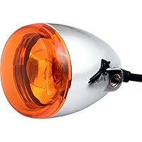 Chris Products Duece-Style Turn Signal Lamps - Front - Dual Filament - Amber Lens - Chrome 8500A