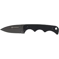 Smith & Wesson H.R.T Spear Point Neck Knife 5.5 in Overall Length with 2 in Blade Length and Breakaway Lanyard,Black