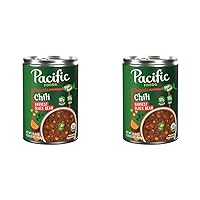 Pacific Foods Organic Harvest Black Bean Chili, Plant Based, 16.5 oz Can (Pack of 2)