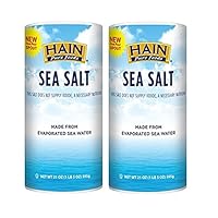 Hain Pure Foods Sea Salt, 21 Ounces (2-PACK)