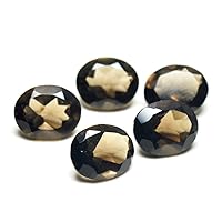 11X9 MM 5 Pcs Lot Genuine Smoky Quartz Oval Faceted Cut Loose Gemstone for Jewelry Making