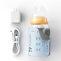 Portable Bottle Warmer, Baby Milk Heat Keeper with LED Display, USB Warmer Bottle for Car Travel, Bottles Warmers on The go