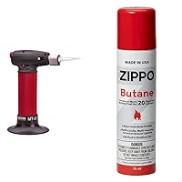 MT-51 Professional Butane Torch Lighter & Zippo 3807 Butane Fuel, 75 ml Packaging May Vary