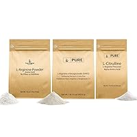PURE ORIGINAL INGREDIENTS L-Citrulline, L-Arginine, & AAKG Powder Bundle (1 lb Each), Food Safe, Supplement Powders