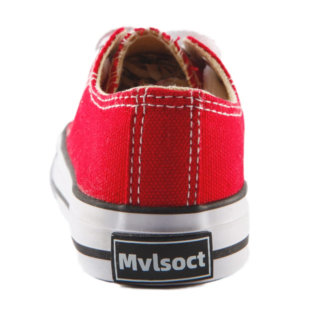 Mvlsoct Boys and Girl Low Top Canvas Kids Lace up Sneakers