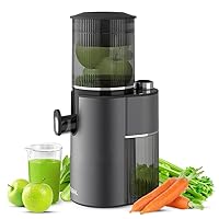 Cold Press Juicer, 55 RPM Slow Masticating Juicer with Quick Safe Feed Inlet for Uninterrupted Juicing, Juicer Machines with High Juice Yield