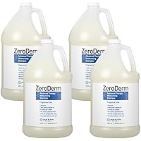 Ginger Lily Farms Botanicals ZeroDerm Advanced Therapy Moisturizing Shampoo for All Hair Types, 100% Vegan & Cruelty-Free, Fragrance Free, 1 Gallon Refill (Pack of 4)